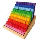 Afbeelding laden in Galerijviewer, Bauspiel Rekentrap van hout - 100 blokken Bauspiel Kids Plus