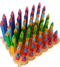 Afbeelding laden in Galerijviewer, Bauspiel Rekentrap van hout - 100 blokken Bauspiel Kids Plus