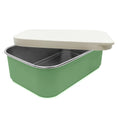 Afbeelding laden in Galerijviewer, Smikkels – Lunchbox RVS met siliconen deksel 900ml groen Kids Plus