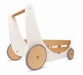 Afbeelding laden in Galerijviewer, Kinderfeets 2-in-1 houten opbergkar & loopwagen - Wit Kids Plus