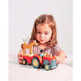 Afbeelding laden in Galerijviewer, Houten tractor van Tender leaf - Kids Plus