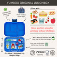 Afbeelding laden in Galerijviewer, Yumbox Original – Surf Blue / Funny Monsters tray Kids Plus