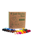 Afbeelding laden in Galerijviewer, Crayon Rocks Just Rocks in a box - 2 x 32 kleuren - 64 krijtjes in een kraft doos Kids Plus