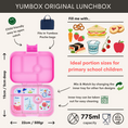 Afbeelding laden in Galerijviewer, Yumbox Original - lekvrije Bento box lunchbox - 6 vakken - Fifi Pink / Paris tray Kids Plus