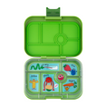 Afbeelding laden in Galerijviewer, Yumbox Original - lekvrije Bento box lunchbox - 6 vakken - Matcha Green / Funny Monsters tray Kids Plus