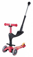 Afbeelding laden in Galerijviewer, Mini Micro Step 3in1 Deluxe Push Robijnroze - Kids Plus
