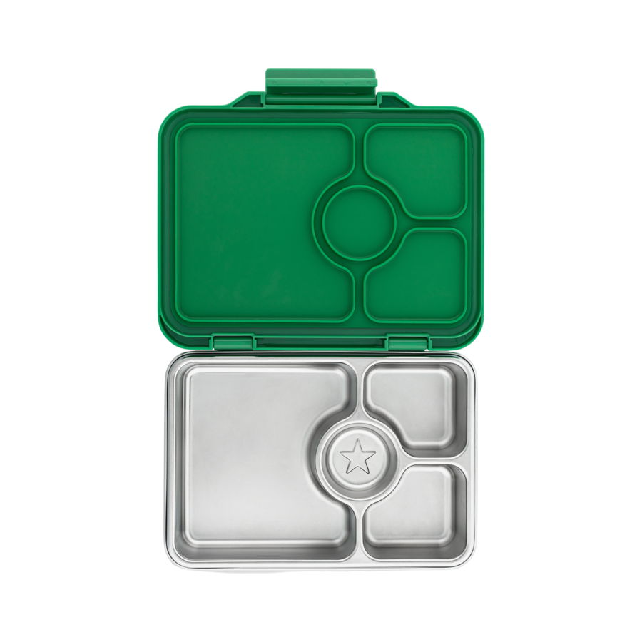 Yumbox Prêt RVS - 4 vakken -Pomme green – Kids Plus