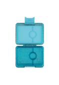Afbeelding laden in Galerijviewer, Yumbox Snack - lekvrije Bento box lunchbox - 3 vakken - Twinkle Aqua Glitter Kids Plus