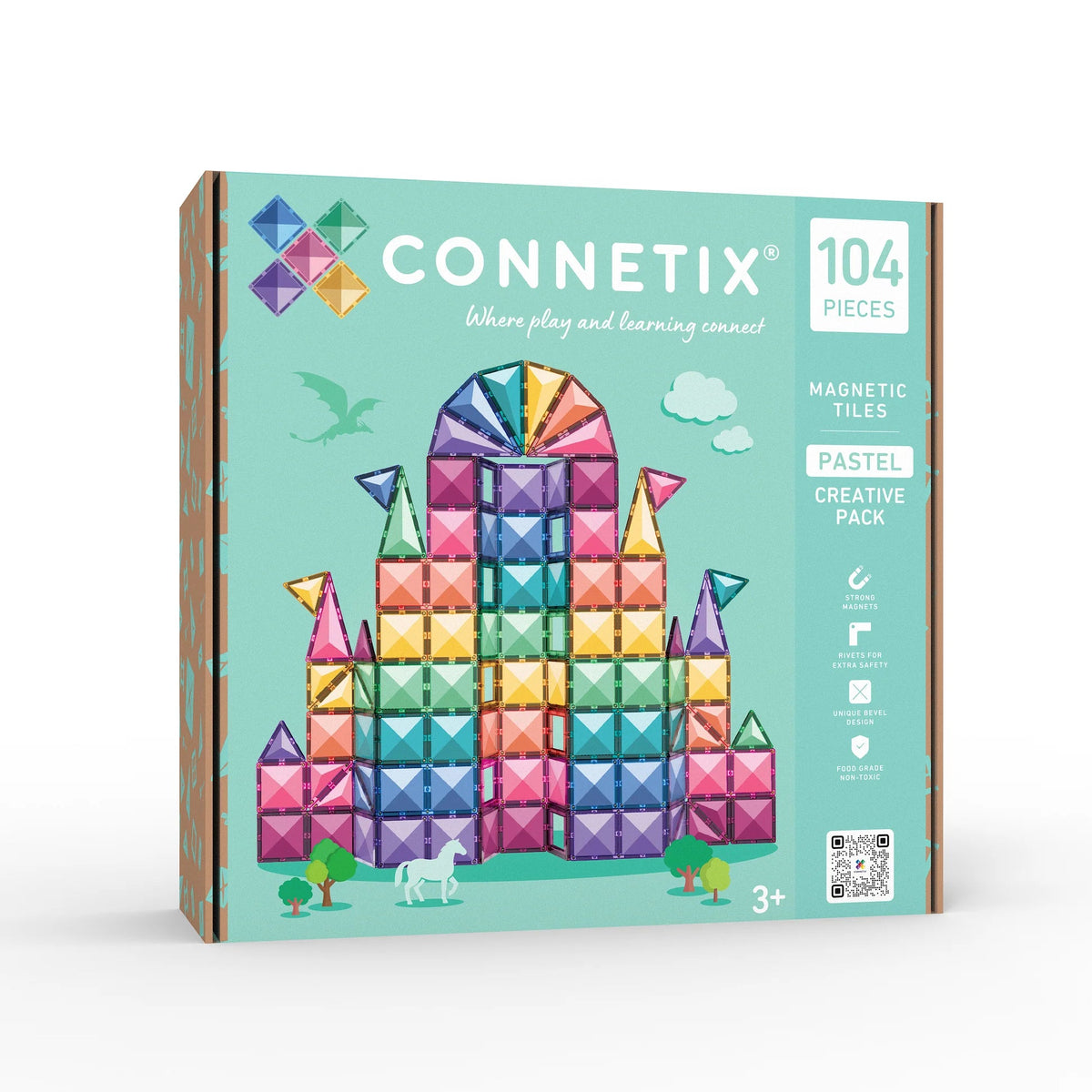 CONNETIX Pastel Creative Pack – 104 stuks Kids Plus