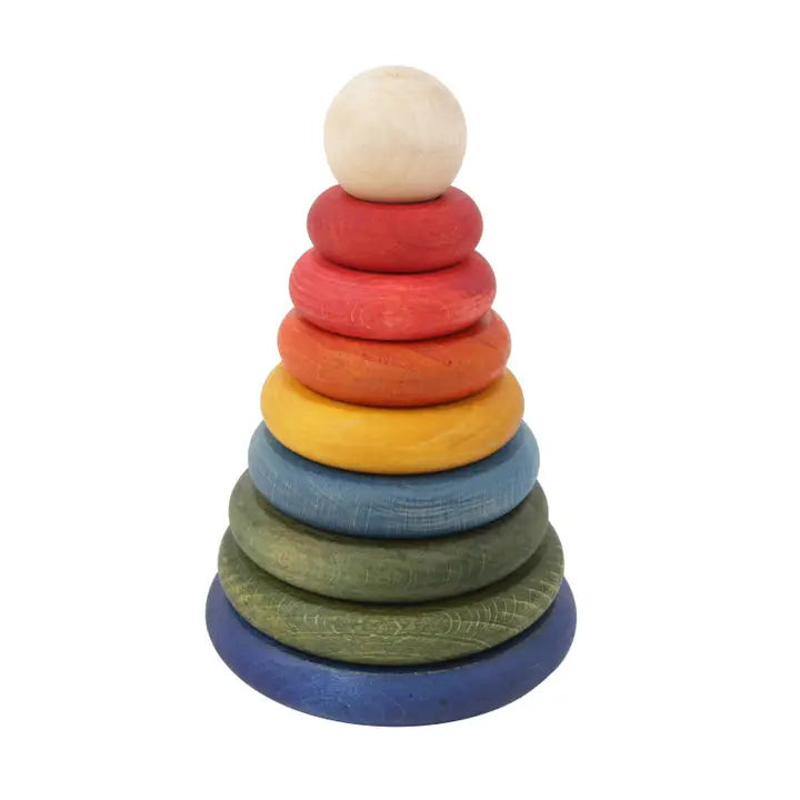 Wooden story Montessori Toy Stacker Rainbow stapelen