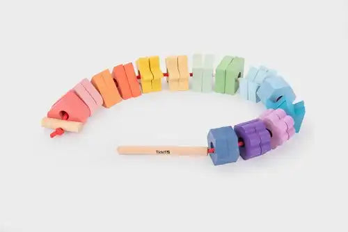 TickiT® Regenboog Draadsnijvormen – 28-delige Set van Massief Hout Kids Plus
