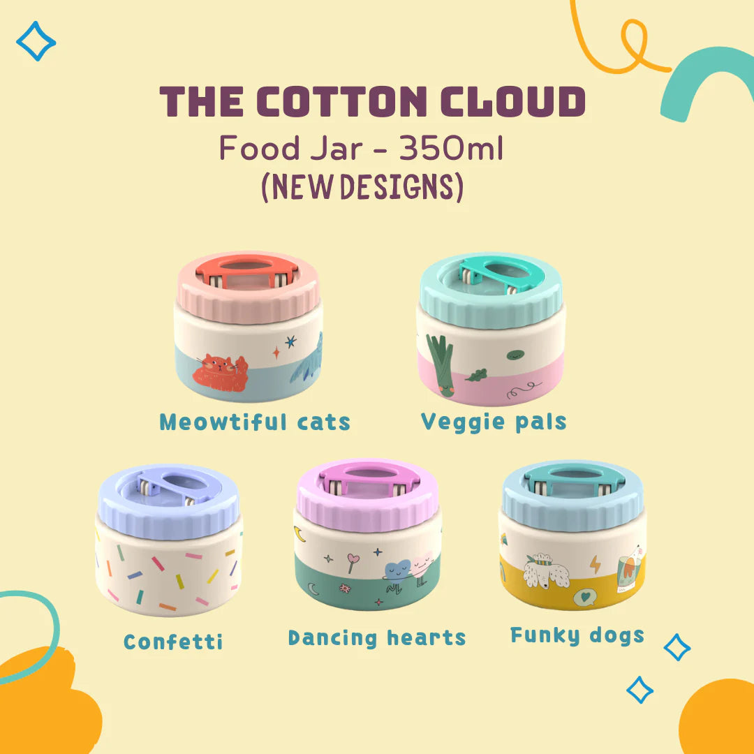 The Cotton Cloud Thermo Food Jar - Funky Dogs