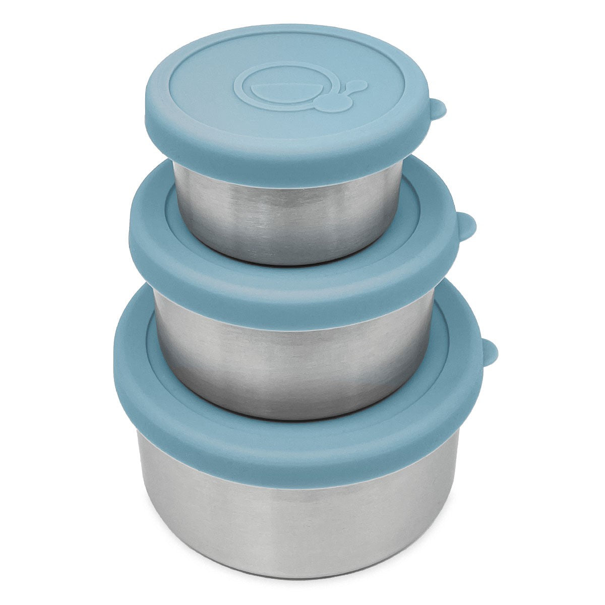 Smikkels RVS Bakjesset – Blauw – 3 stuks Kids Plus