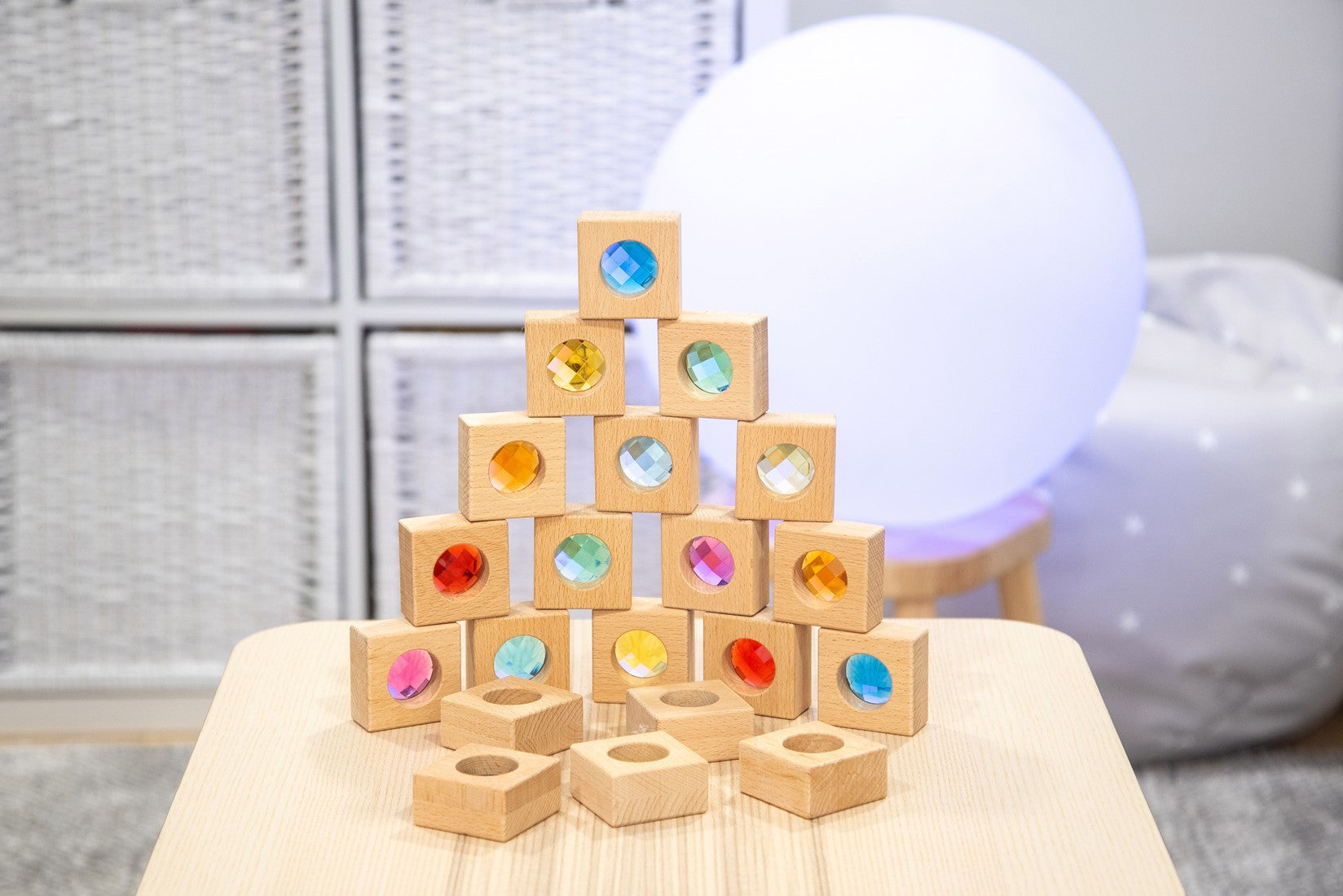 TickiT – Beukenhouten Caleidoscoopblokken (10 stuks) Kids Plus