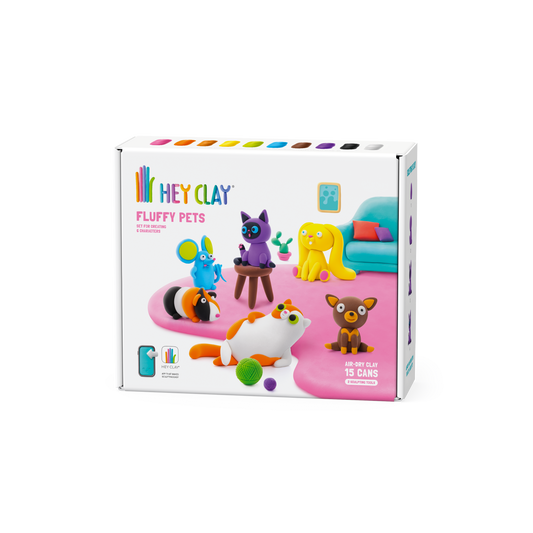 HeyClay Fluffy Pets set