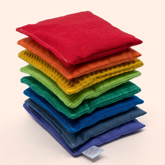 LITTLE BOTANIC Regenboog Pittenzakjes – Set van 8 🌈 Kids Plus