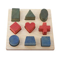 Afbeelding laden in Galerijviewer, Wooden story Montessori Toy Shape Puzzel Board Rainbow stapelen
