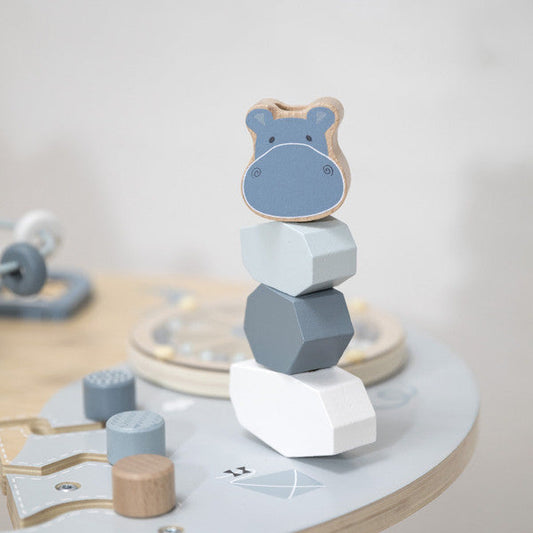 Label Label – Houten Activiteitentafel Blauw 💙✨ Kids Plus