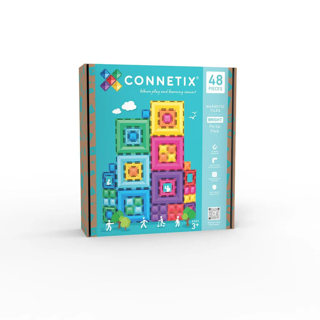 Connetix – Bright Portal Pack 48 stuks 🌈✨ Kids Plus
