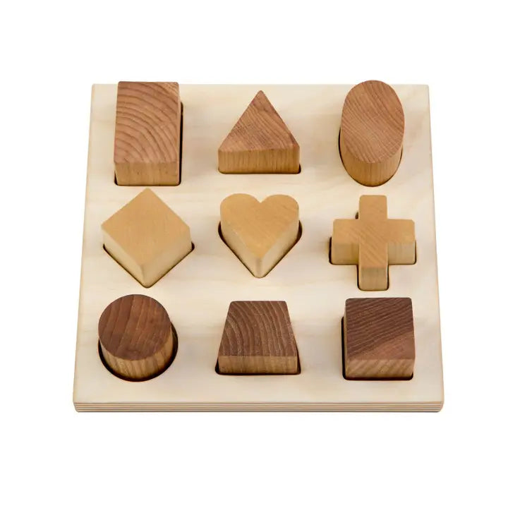 Wooden Story Montessori Puzzelbord Naturel stapelen