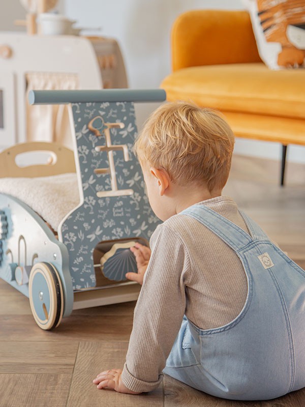 Label Label – 3 in 1 Rocker, Walker and Car – Blue Kids Plus