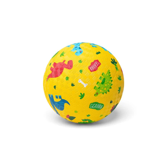 Little L – Rubber bal Dino’s Geel – 18 cm Kids Plus