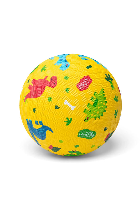 Little L Sensorisch Speelgoed – Rubberen Bal Dino Geel (18 cm) Kids Plus