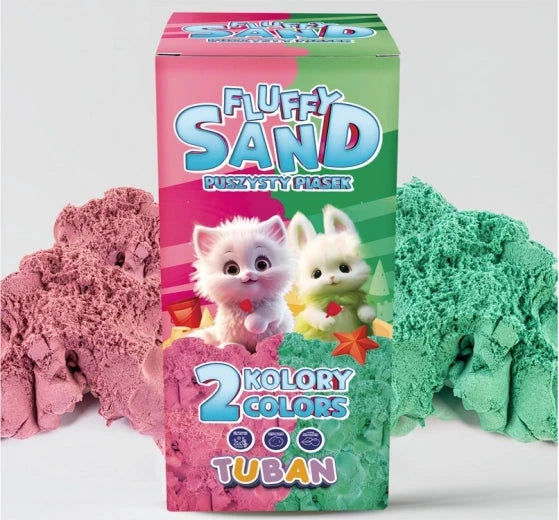 Tuban - Fluffy Sand – Pink Green (2 x 70 g) Kids Plus