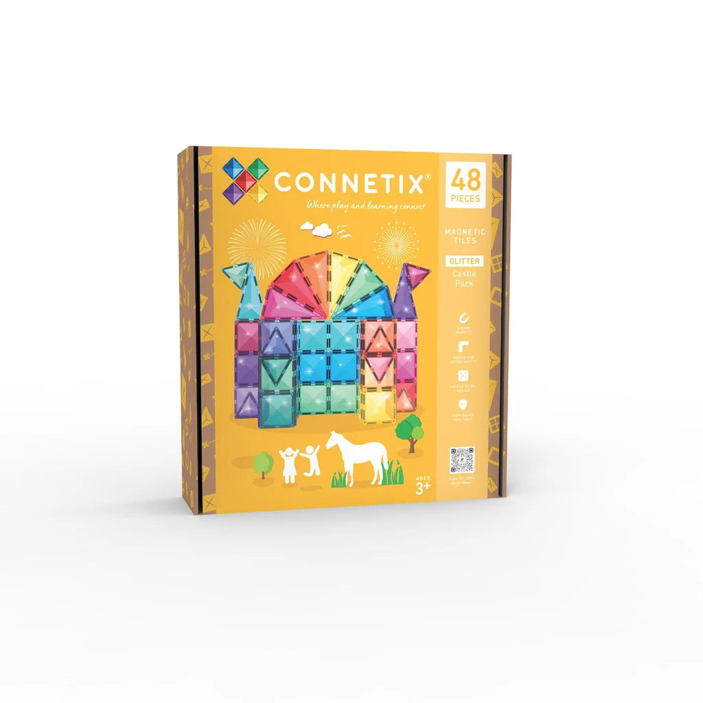 Connetix – Castle Glitter Pack 48 stuks Kids Plus