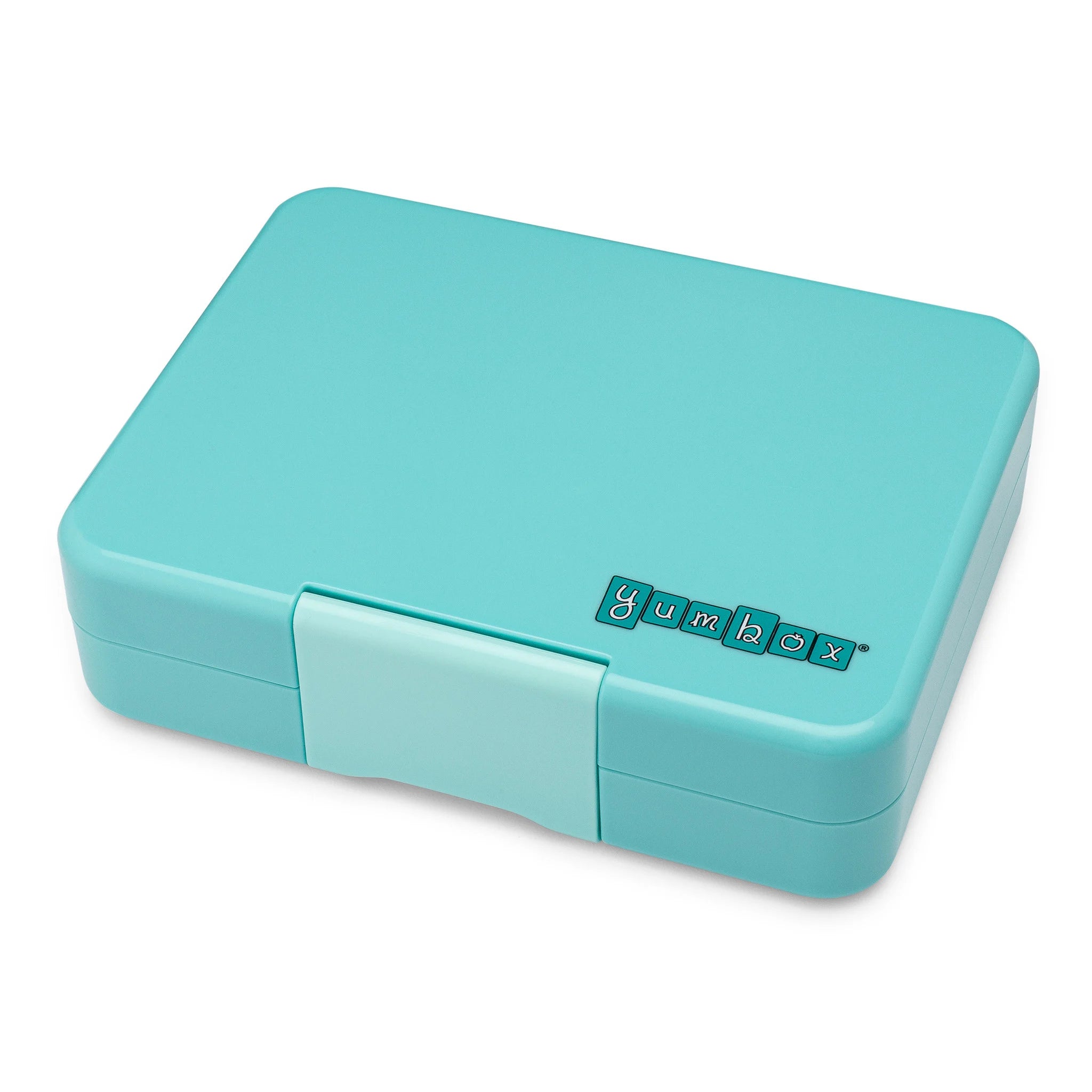 Yumbox Snack - lekvrije Bento box lunchbox - 3 vakken - Misty Aqua / Rainbow tray