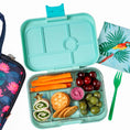 Afbeelding laden in Galerijviewer, Yumbox Original - lekvrije Bento box lunchbox - 6 vakken - Serene Aqua / Paris tray
