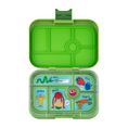 Afbeelding laden in Galerijviewer, Yumbox Original - lekvrije Bento box lunchbox - 6 vakken - Matcha Green / Funny Monsters tray
