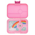 Afbeelding laden in Galerijviewer, Yumbox Tapas XL - lekvrije Bento box lunchbox - 4 vakken - Capri Pink / Rainbow tray
