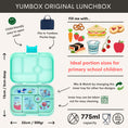 Afbeelding laden in Galerijviewer, Yumbox Original - lekvrije Bento box lunchbox - 6 vakken - Serene Aqua / Paris tray
