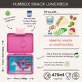 Afbeelding laden in Galerijviewer, Yumbox Snack - lekvrije Bento box lunchbox - 3 vakken - Malibu Purple / Magical Unicorn tray
