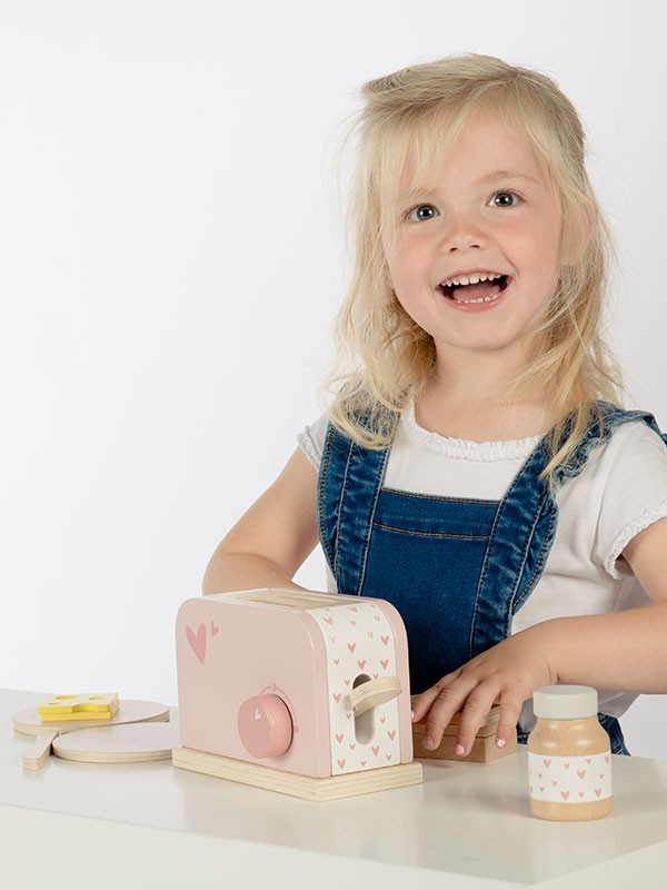 Label Label – Houten Broodrooster – Pink Kids Plus