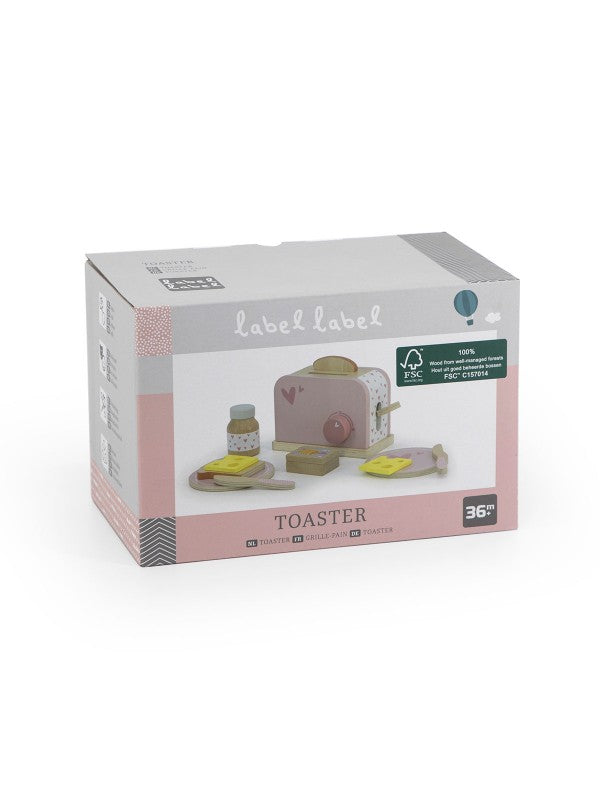 Label Label – Houten Broodrooster – Pink Kids Plus