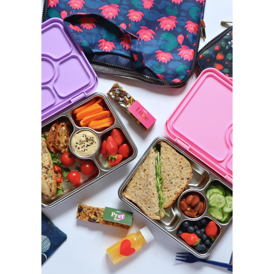 Yumbox Prêt RVS - 4 vakken -Versailles Roze