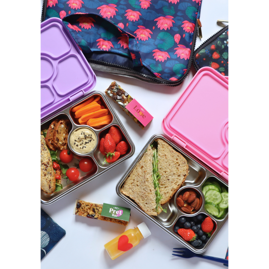 Yumbox Prêt RVS - 4 vakken -Versailles Roze